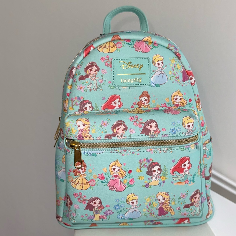 Loungefly Disney Chibi Princess Mini Backpack - Blue